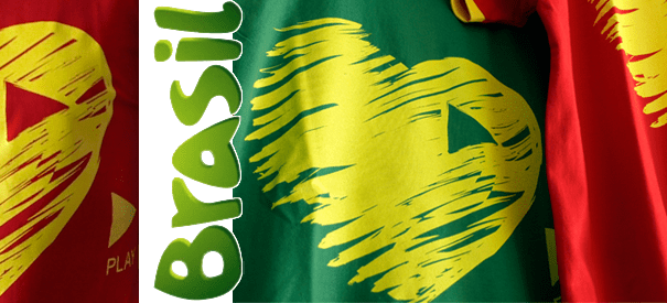 Camiseta PlayHeart España Brasil 2014 Camiseta PlayHeart España Brasil 2014