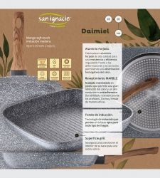 Ficha de producto para sartén asador Daimiel